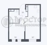 2-комнатная квартира, 38.1 м² - фото 10