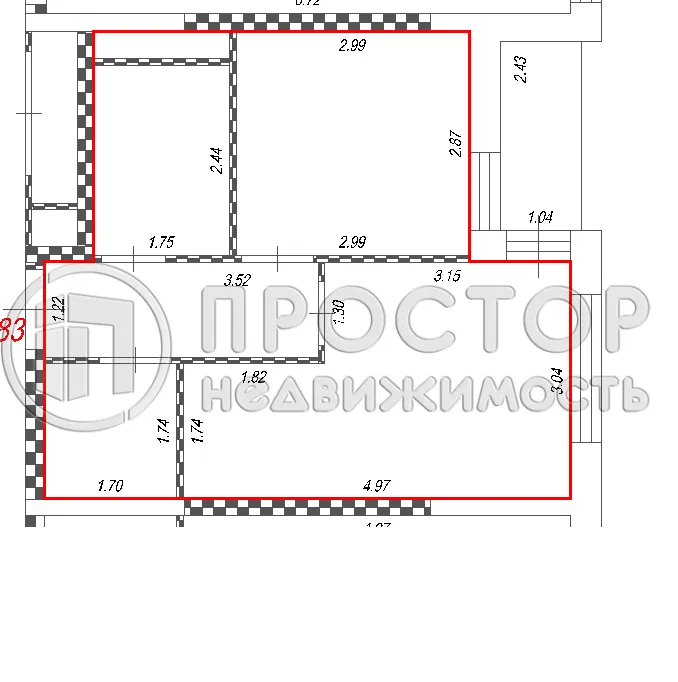 1-комнатная квартира, 33 м² - фото 21