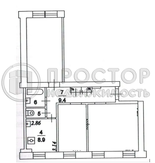 3-комнатная квартира, 78.2 м² - фото 30