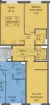 3-комнатная квартира, 70 м² - фото 41