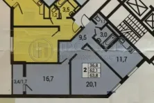 2-комнатная квартира, 62.1 м² - фото 49