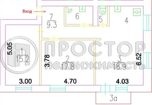 2-комнатная квартира, 70.4 м² - фото 24