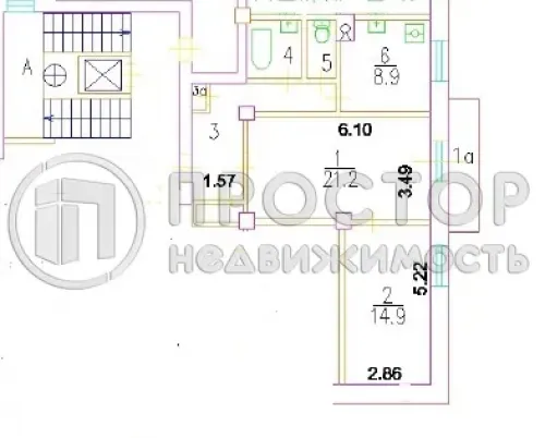 2-комнатная квартира, 59.5 м² - фото 16