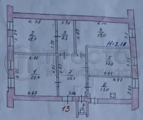 Комната, 18.7 м² - фото 4