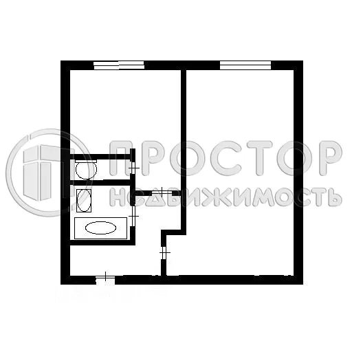 1-комнатная квартира, 32.7 м² - фото 14