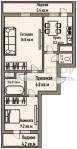 2-комнатная квартира, 45.6 м² - фото 17