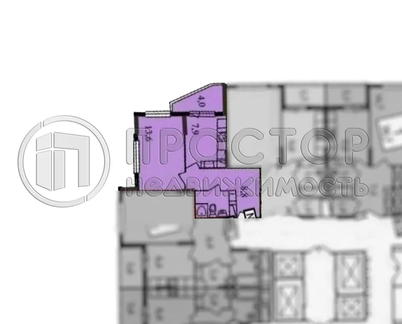 1-комнатная квартира, 38 м² - фото 16