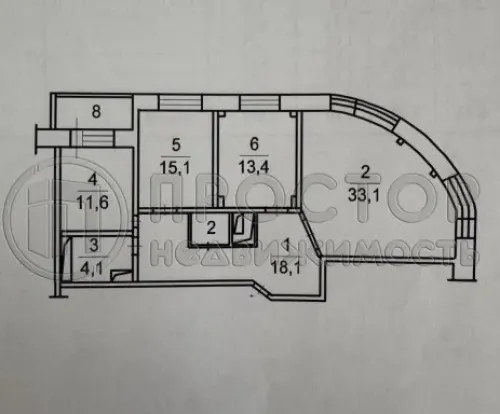 3-комнатная квартира, 98 м² - фото 19