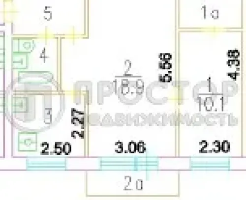 2-комнатная квартира, 43.3 м² - фото 23