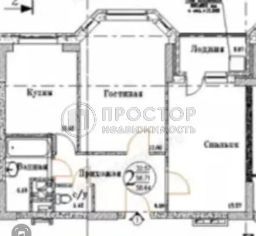 2-комнатная квартира, 60 м² - фото 10