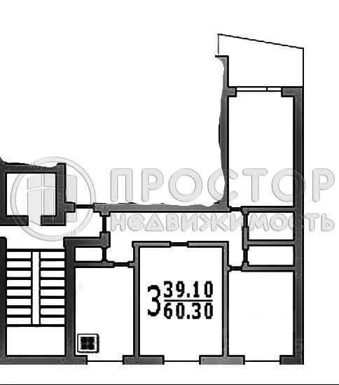 3-комнатная квартира, 60 м² - фото 10