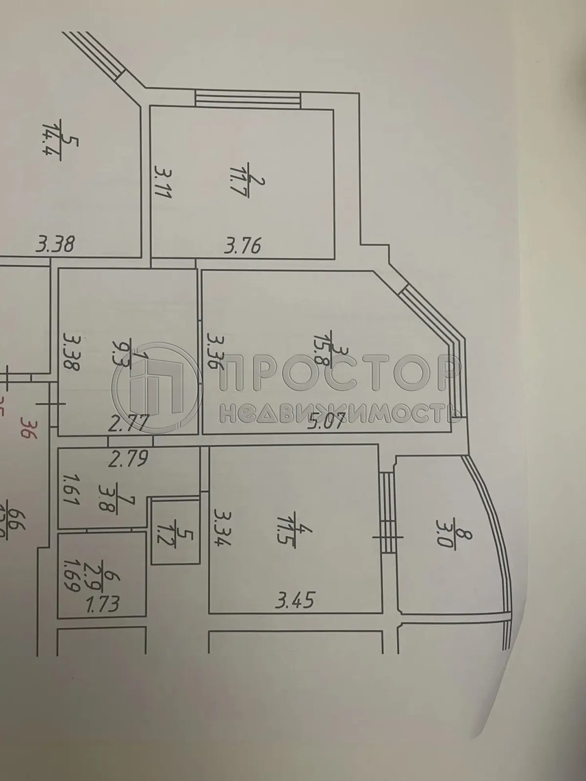 2-комнатная квартира, 56.6 м² - фото 49
