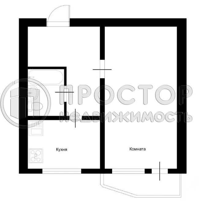 1-комнатная квартира, 38.7 м² - фото 7