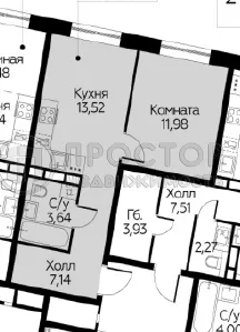 1-комнатная квартира, 36.28 м² - фото 7