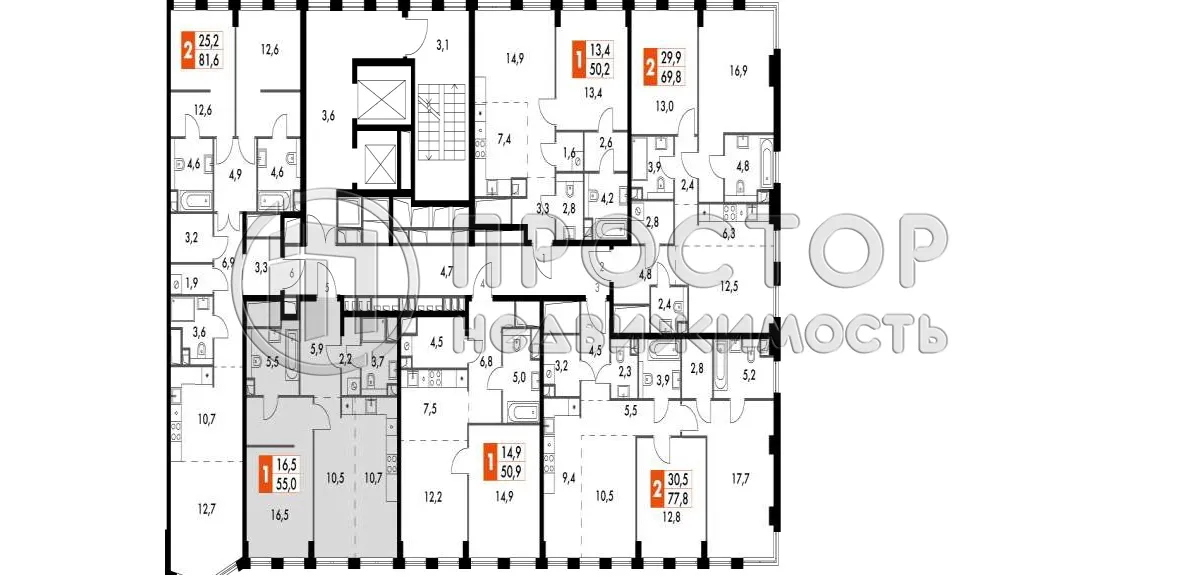 1-комнатная квартира, 55 м² - фото 10