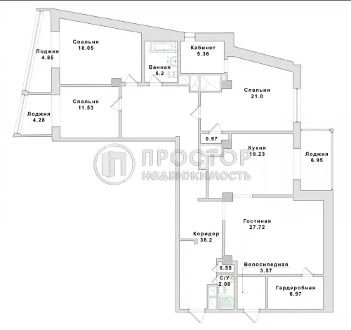 4-комнатная квартира, 162.5 м² - фото 41