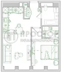 1-комнатная квартира, 46 м² - фото 44