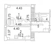 1-комнатная квартира, 36 м² - фото 55