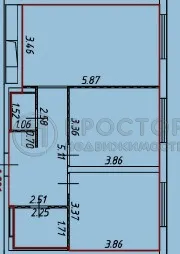 2-комнатная квартира, 62.1 м² - фото 35