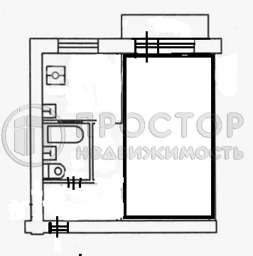1-комнатная квартира, 31 м² - фото 13