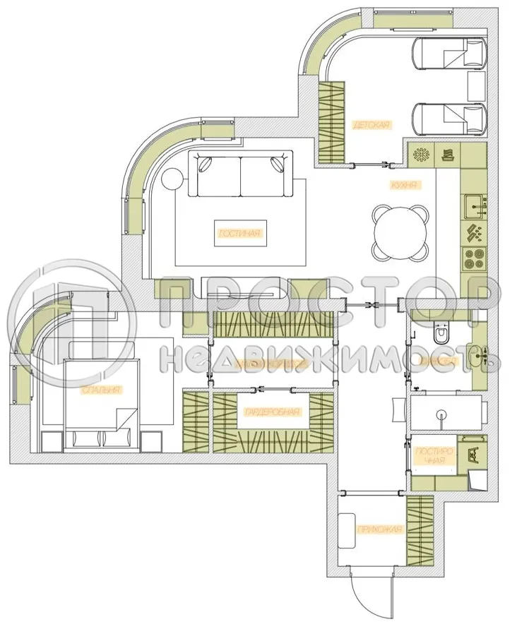 3-комнатная квартира, 81.5 м² - фото 33