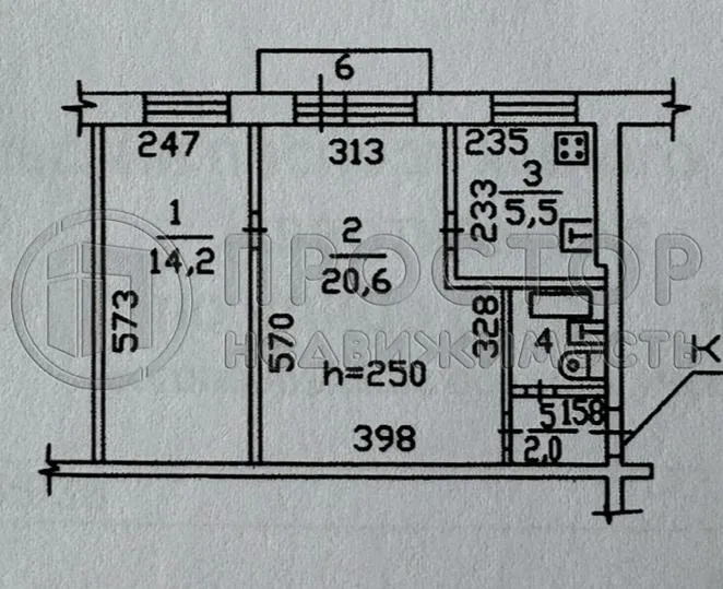 2-комнатная квартира, 45.1 м² - фото 18