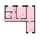 3-комнатная квартира, 55.1 м² - фото 39