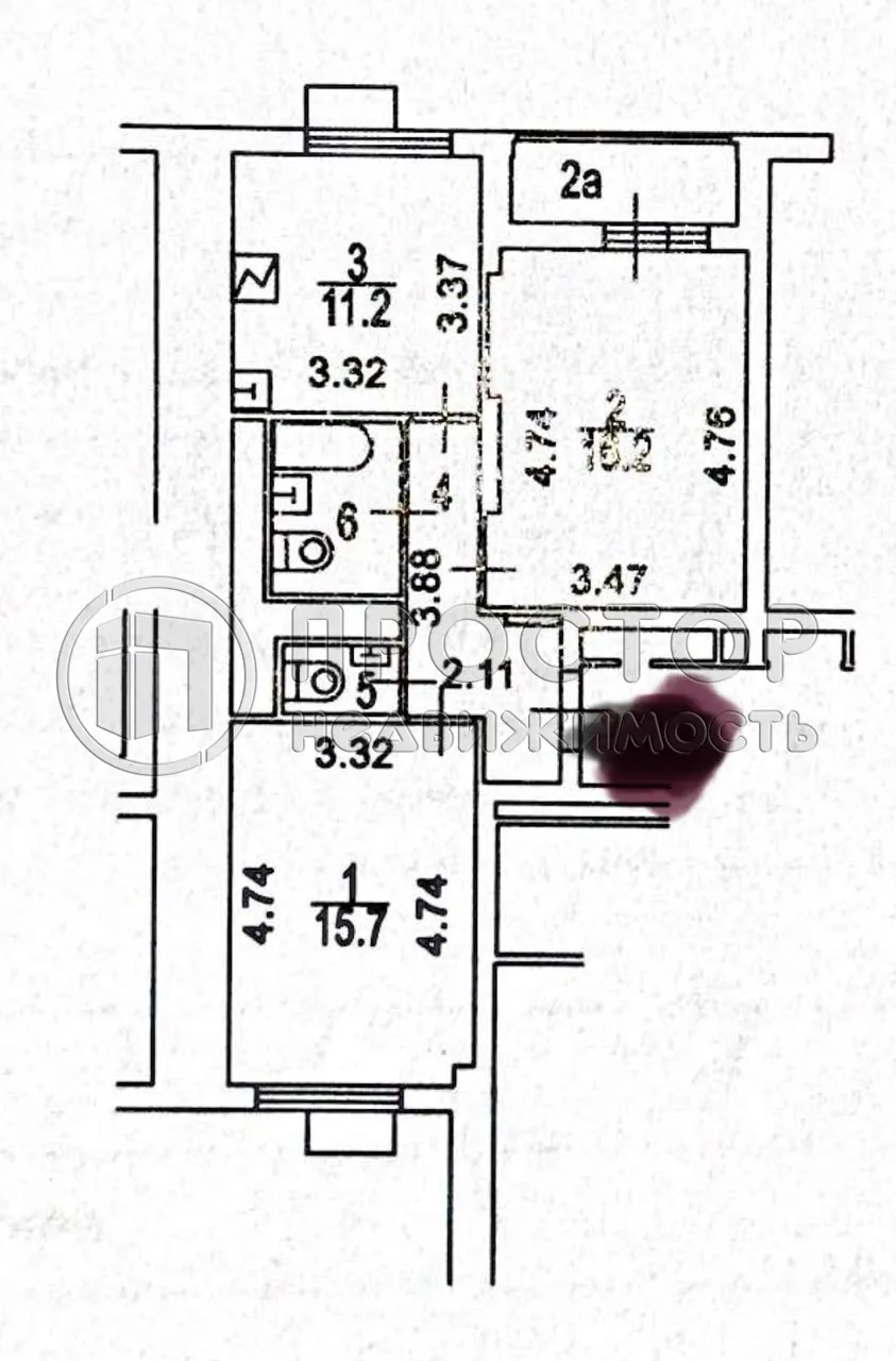 2-комнатная квартира, 55 м² - фото 39