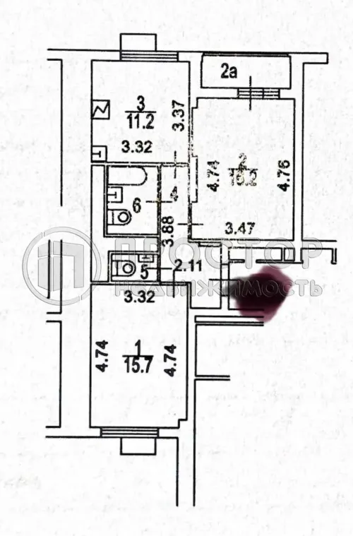 2-комнатная квартира, 55 м² - фото 39