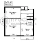 1-комнатная квартира, 37.9 м² - фото 47