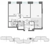 3-комнатная квартира, 73.3 м² - фото 63