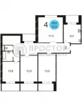 4-комнатная квартира, 89.8 м² - фото 65