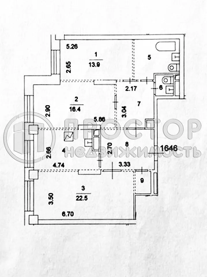 2-комнатная квартира, 90.9 м² - фото 19