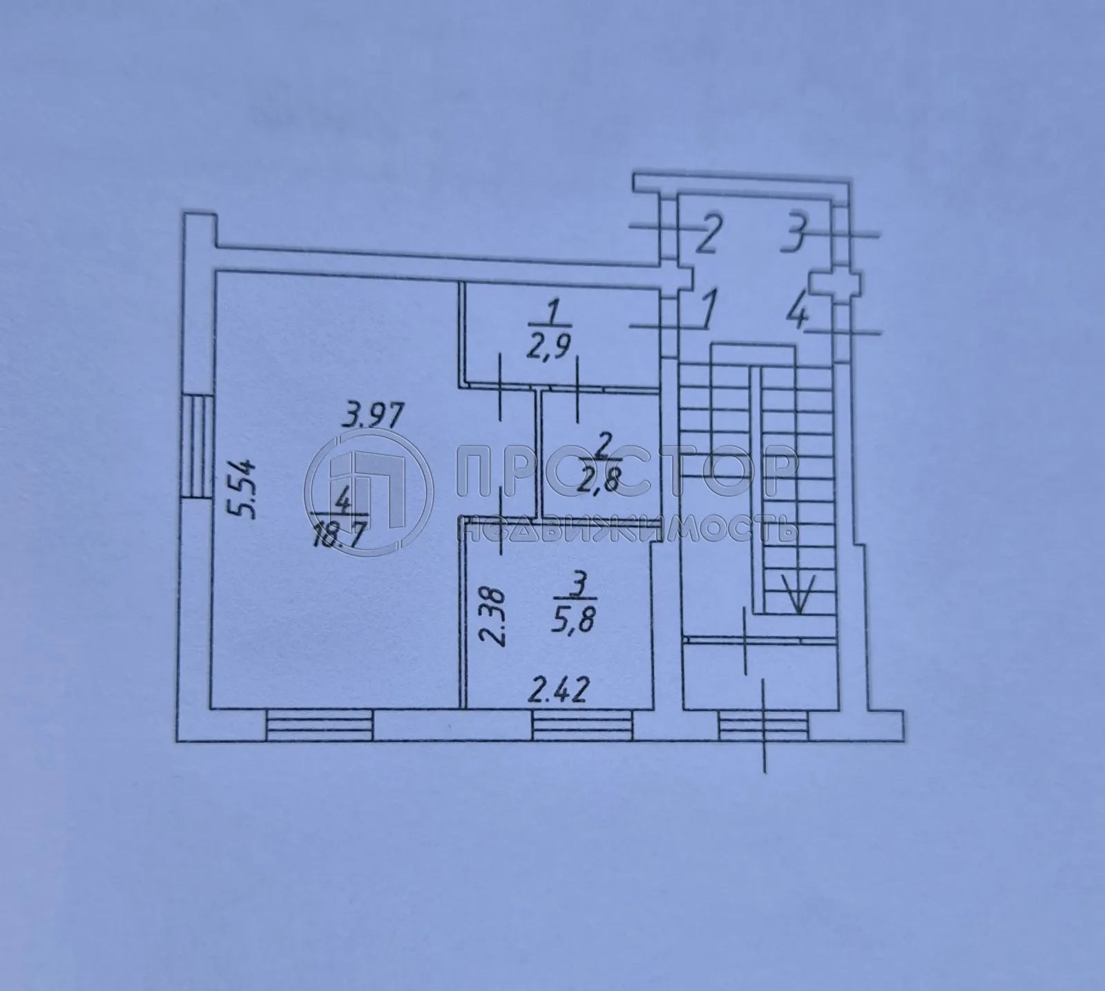 1-комнатная квартира, 30.8 м² - фото 8
