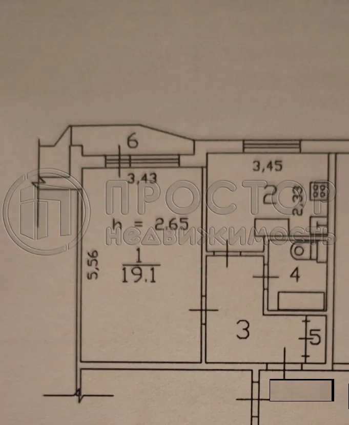 1-комнатная квартира, 39 м² - фото 8