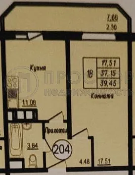 1-комнатная квартира, 40.3 м² - фото 35