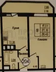 1-комнатная квартира, 40.3 м² - фото 69