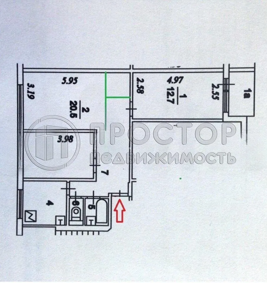 3-комнатная квартира, 59.4 м² - фото 22