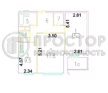 2-комнатная квартира, 58.2 м² - фото 17