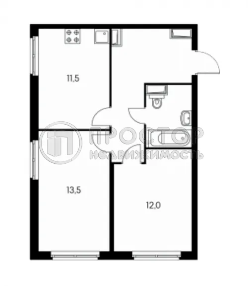 2-комнатная квартира, 54.5 м² - фото 25