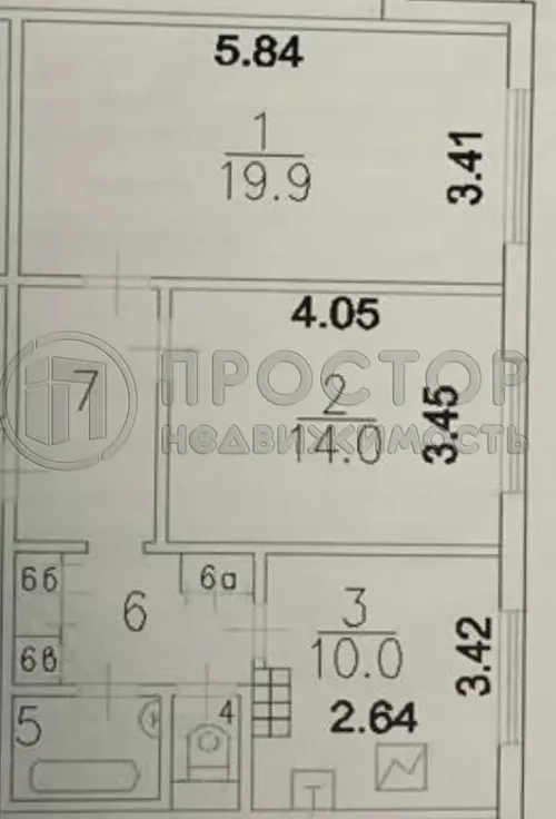 2-комнатная квартира, 58 м² - фото 24