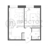 1-комнатная квартира, 46.8 м² - фото 37