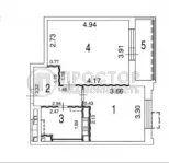 1-комнатная квартира, 39.4 м² - фото 11