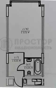 Студия, 33.6 м² - фото 15