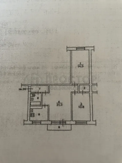 3-комнатная квартира, 58 м² - фото 23