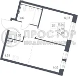 2-комнатная квартира, 34.68 м² - фото 29