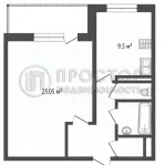 1-комнатная квартира, 46 м² - фото 51