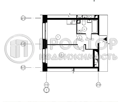 1-комнатная квартира, 36.1 м² - фото 4