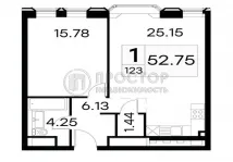 2-комнатная квартира, 53 м² - фото 37