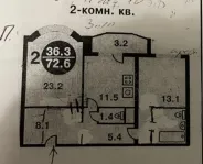 2-комнатная квартира, 72.6 м² - фото 39